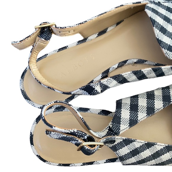 🤑5 for $25🤑 Women's Talbots Poppy Pointed Toe Slingback Gingham US Size 6.5 - Picture 5 of 9